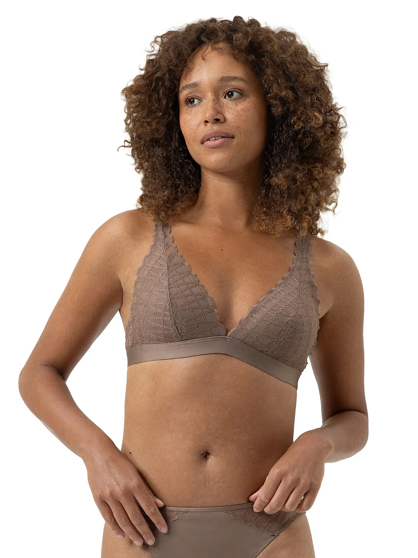 MEY | BH ohne Bügel POETRY TEMPTATION thunder grey | hellbraun